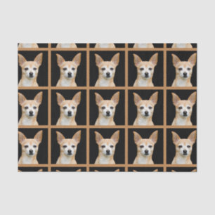 Cute Chihuahua Dog Black Tan Pattern Design Tissue Paper