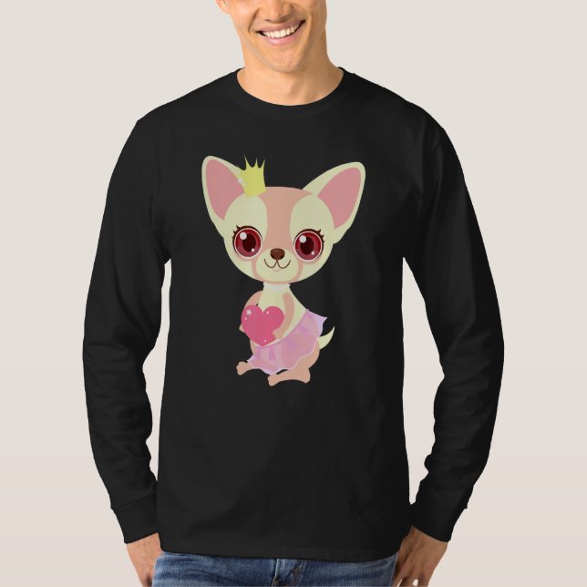 Cute Chihuahua Dog I Dog Love I Ladies Girls Dogs T-Shirt (Front)
