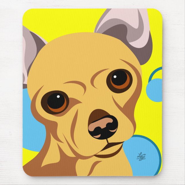 Cute Chihuahua Dog Mouse Pad (Front)