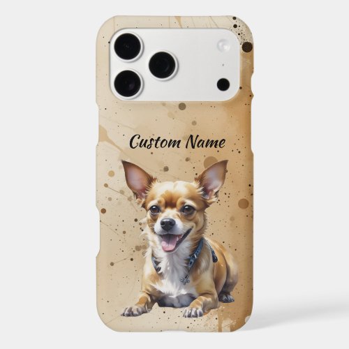 Cute Chihuahua Dog Pet Custom Name iPhone 17 Pro Max Case