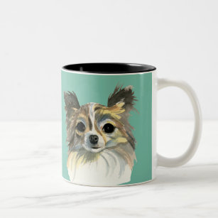 Cute Chihuahua Dog Portrait Two-Tone Coffee Mug
