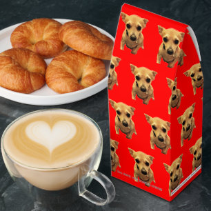 Cute Chihuahua Dog Red Personalized Roasted Coffee