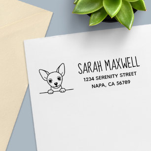 Cute Chihuahua Dog Return Address Self-inking Stamp