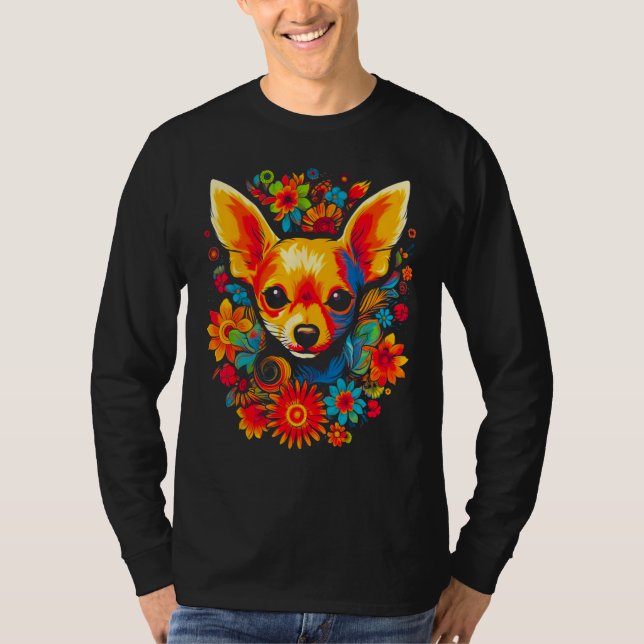 Cute Chihuahua Dog T-Shirt (Front)