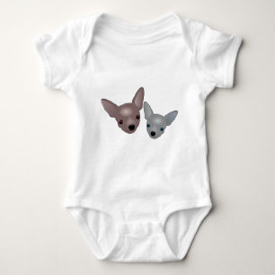Cute Chihuahua Faces Baby Bodysuit