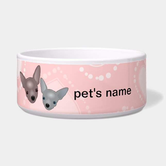Cute Chihuahua Faces Bowl (Front)