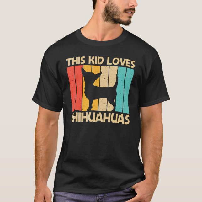 Cute Chihuahua For Kids Boys Chihuahua Pet Dog T-Shirt (Front)