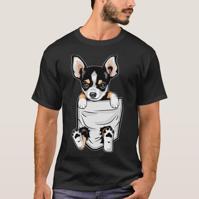Cute Chihuahua In Your Pocket Christmas T-Shirt (Front)