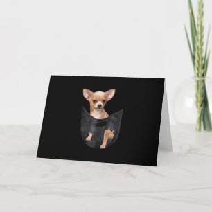 Cute Chihuahua In Your Pocket Christmas Thank You Card