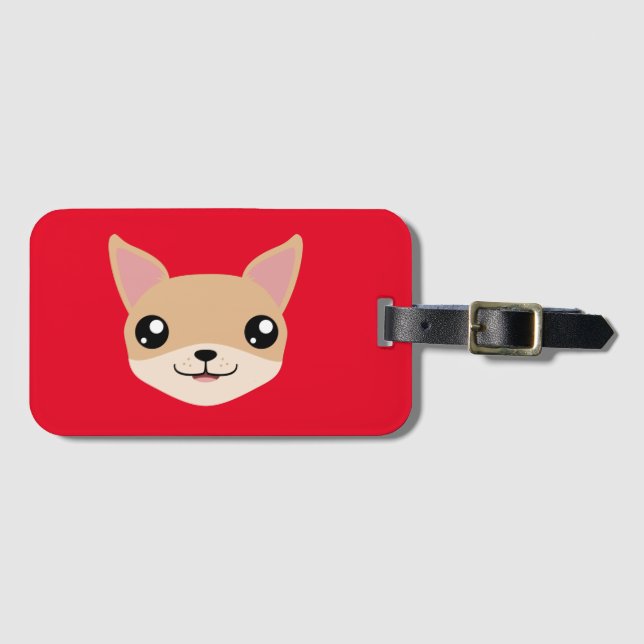 Cute Chihuahua Luggage Tag (Front Horizontal)