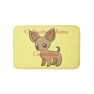 Cute Chihuahua Mama Art Thunder_Cove Bath Mat