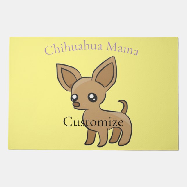Cute Chihuahua Mama Art Thunder_Cove Doormat (Front)