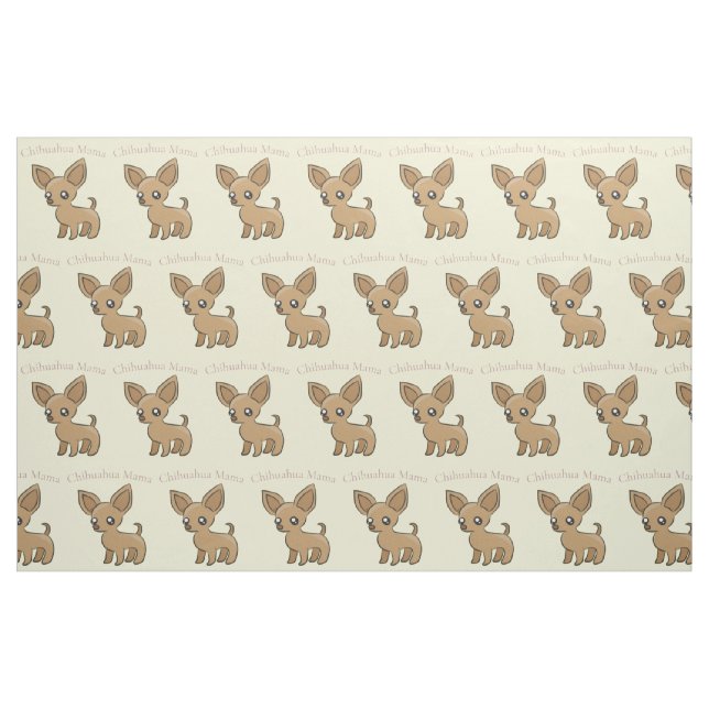 Cute Chihuahua Mama Art Thunder_Cove  Fabric (Fat Quarter)