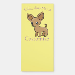 Cute Chihuahua Mama Art Thunder_Cove Magnetic Notepad