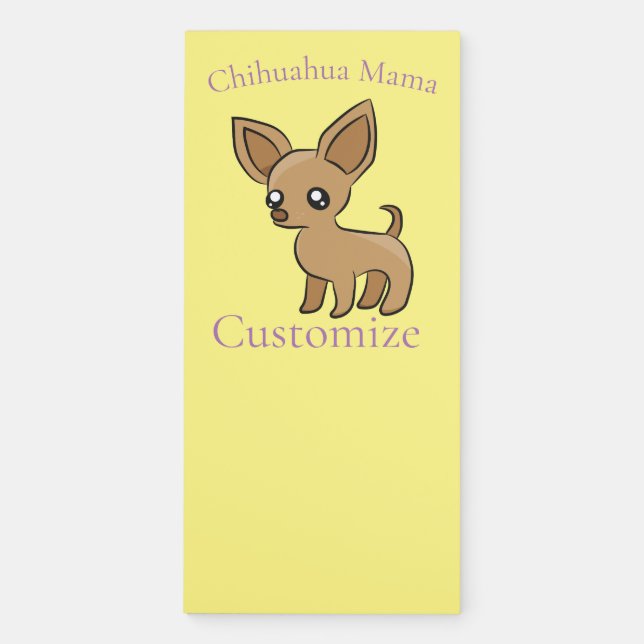 Cute Chihuahua Mama Art Thunder_Cove Magnetic Notepad (Front)