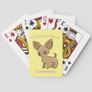 Cute Chihuahua Mama Art Thunder_Cove Poker Cards