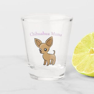 Cute Chihuahua Mama Art Thunder_Cove Shot Glass