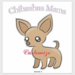 Cute Chihuahua Mama Art Thunder_Cove Sticker