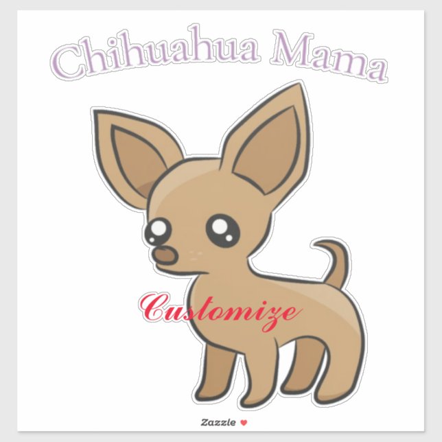 Cute Chihuahua Mama Art Thunder_Cove Sticker (Sheet)
