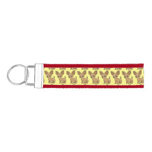 Cute Chihuahua Mama Art Thunder_Cove Wrist Keychain