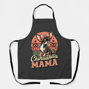 Cute Chihuahua Mama Bow Dog Mom Apron
