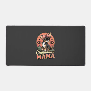 Cute Chihuahua Mama Bow Dog Mom Desk Mat