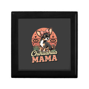 Cute Chihuahua Mama Bow Dog Mom Gift Box