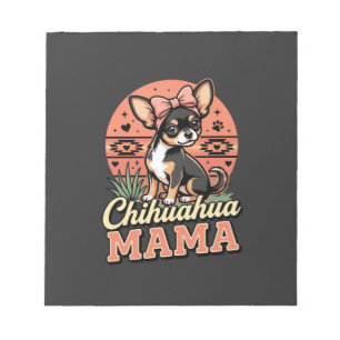 Cute Chihuahua Mama Bow Dog Mom Notepad