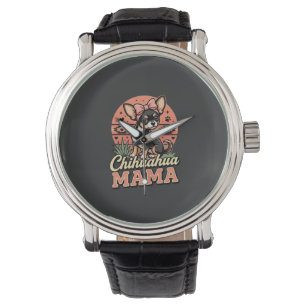 Cute Chihuahua Mama Bow Dog Mom Watch
