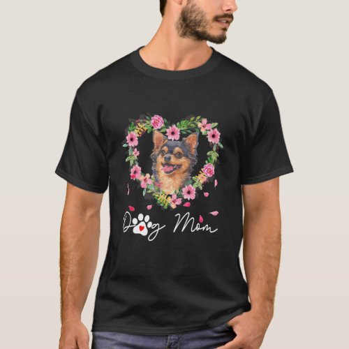 Cute Chihuahua Mom Flower Dog Lover Gifts T_Shirt