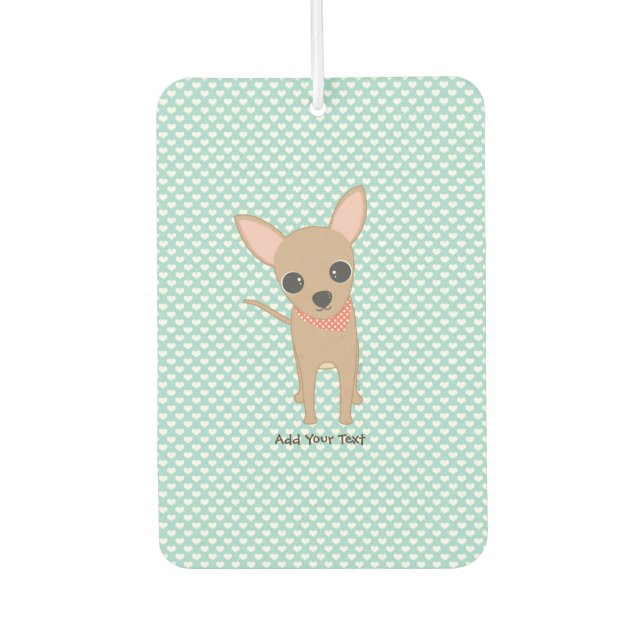 Cute Chihuahua Personalized Air Freshener (Front)