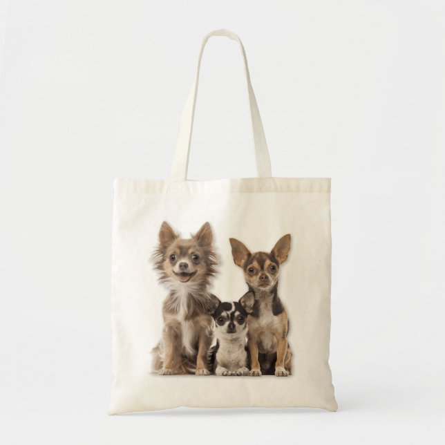 Cute Chihuahua Puppies Tote Bag (Front)