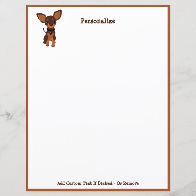 Cute Chihuahua Puppy Dog Pet Personalize (Front)