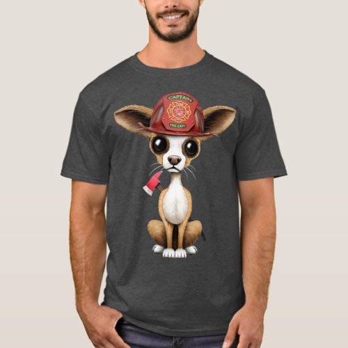 Cute Chihuahua Puppy Firefighter T_Shirt