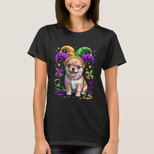 Cute Chihuahua Puppy Mardi Gras Dog Lovers Fun Car T-Shirt