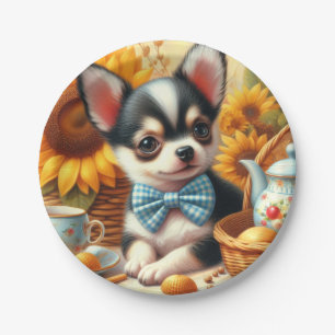 Cute Chihuahua Puppy Paper Plates