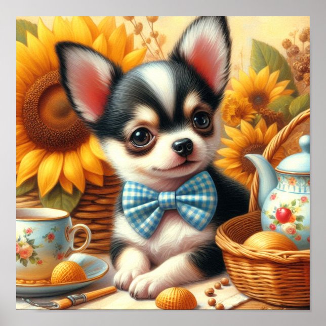 Cute Chihuahua Puppy Poster (Front)