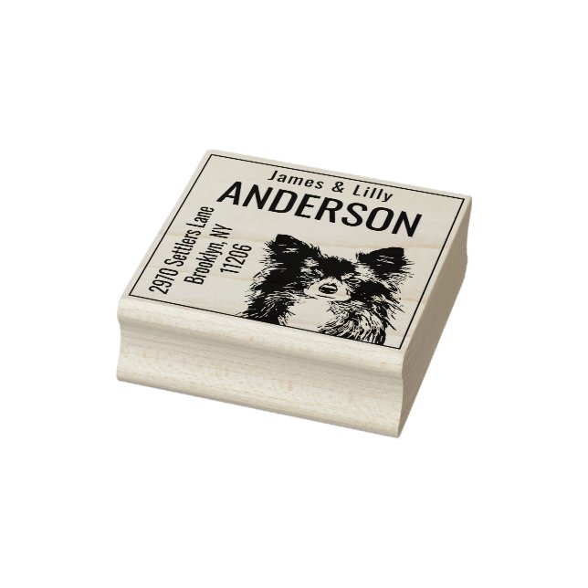 Cute Chihuahua Return Address Rubber Stamp (Stamp)