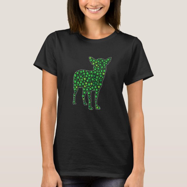 Cute Chihuahua Saint Patrick S Day Dogs Dad Mom T-Shirt (Front)