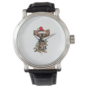 Cute Chihuahua Santa Christmas Tree Lights Xmas Do Watch