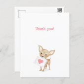 Cute chihuahua thank you postcard (Front/Back)