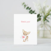Cute chihuahua thank you postcard (Standing Front)