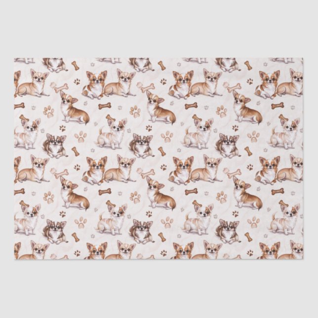 Cute Chihuahua Tissue Paper (Front)