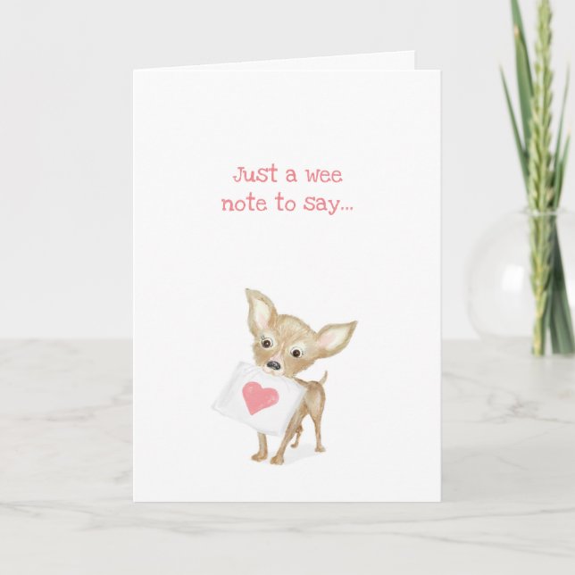 Cute chihuahua Valentine's Day card (Front)
