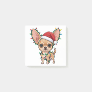 Cute Chihuahua Wearing a Cozy Christmas Sweater Post-it Notes