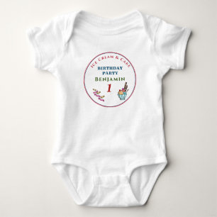 Cute Child Baby 1st Birthday Party Personalize Bodysuit