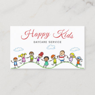 Cute Child Daycare babysitting Service Business Card