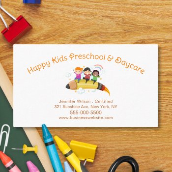 Cute Child Daycare Childcare Center Service Business Card by tyraobryant at Zazzle
