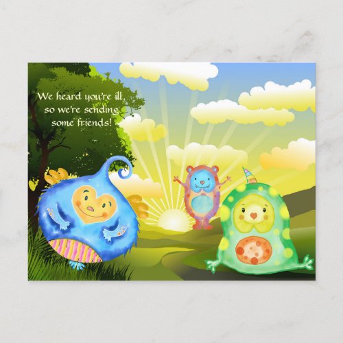 Cute Child Get Well Soon Postcard