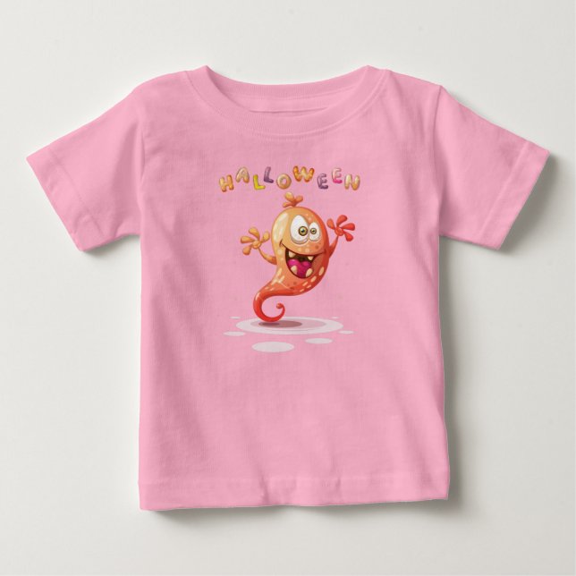 Cute Childish Halloween Monster Toddler  Baby T-Sh Baby T-Shirt (Front)